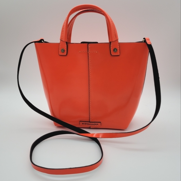 BCBGMaxAzria Handbags - BCBG MAXAZRIA | leather structured crossbody & top handle purse bag